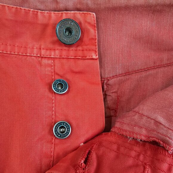 Ice Iceberg Dragon Print Ankle Capri Fitted Jeans Red 29 - Picture 5 of 10